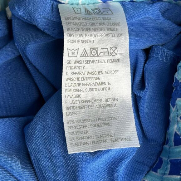 Susan Graver Skort Womens Small Blue Geometric Pull On Stretch Built In Shorts - Picture 4 of 10